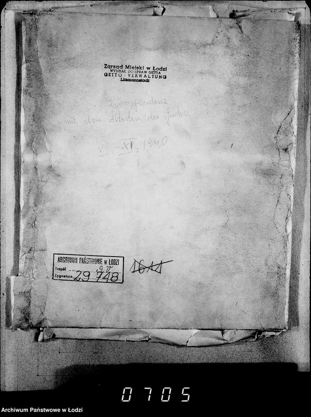 Obraz 4 z jednostki "Korrespondenz mit dem Aeltesten der Juden"