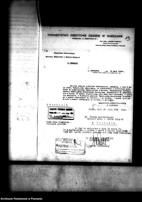 Obraz 17 z jednostki "Scalanie wsi Nowa-Wieś Cienińska powiatu konińskiego"