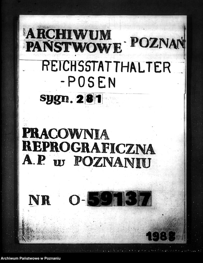 Obraz 1 z jednostki "Reguerungsoberkasse in Posen- Vorschüsse und Verwahrungen aus 1939/ 1940"