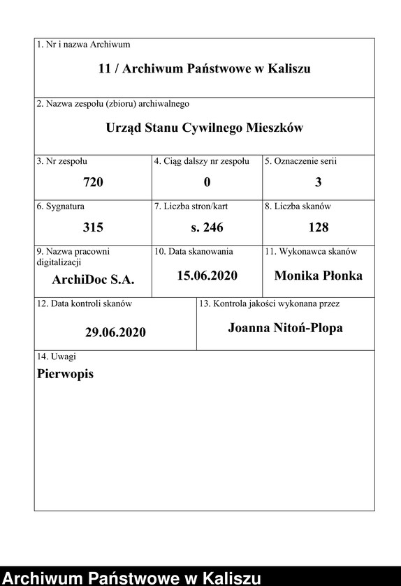 Obraz 1 z jednostki "Księga miejscowa zgonów"