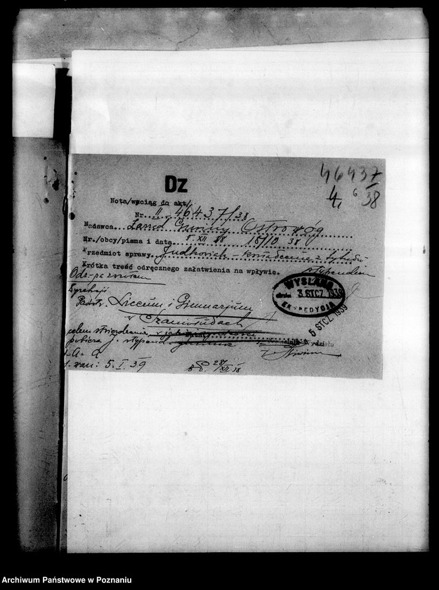 Obraz 9 z jednostki "Państwowe Liceum i Gimnazjum- Szamotuły [spis abiturientów]"