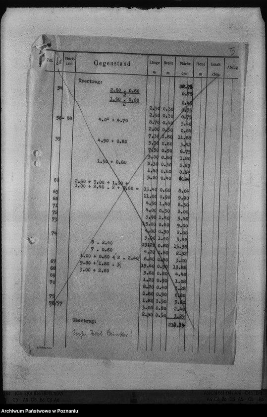 Obraz 9 z jednostki "Schlossumbau in Posen. Kostenanschläge"