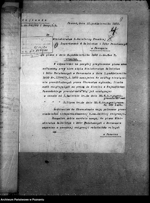 Obraz 13 z jednostki "Sprawy szczegółowo-administracyjne Emigracja robotników rolnych"