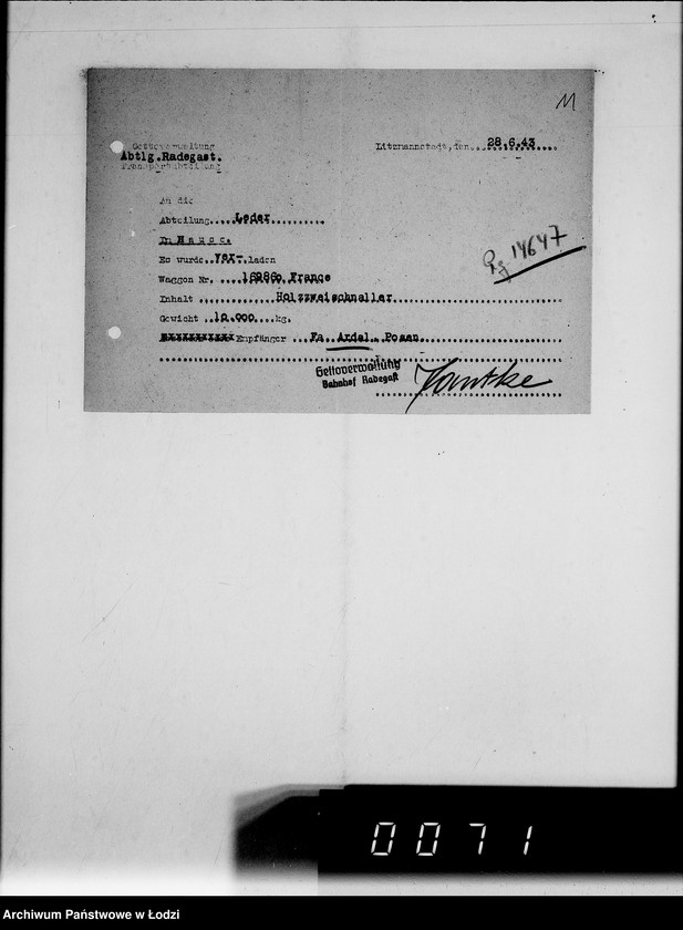 Obraz 15 z jednostki "63 III Produktionsaufgabe Gemeinschaft. Schuhe, Arbeitsauftrag 1190, Auslieferung"