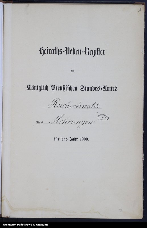 Obraz 3 z jednostki "Heiraths-Neben-Register Nr 1 - 17"