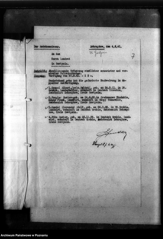 Obraz 12 z jednostki "Kreis Gostynin. Zgłoszenia zmarłych i zaginionych miejscowych Niemców w 1939 roku"