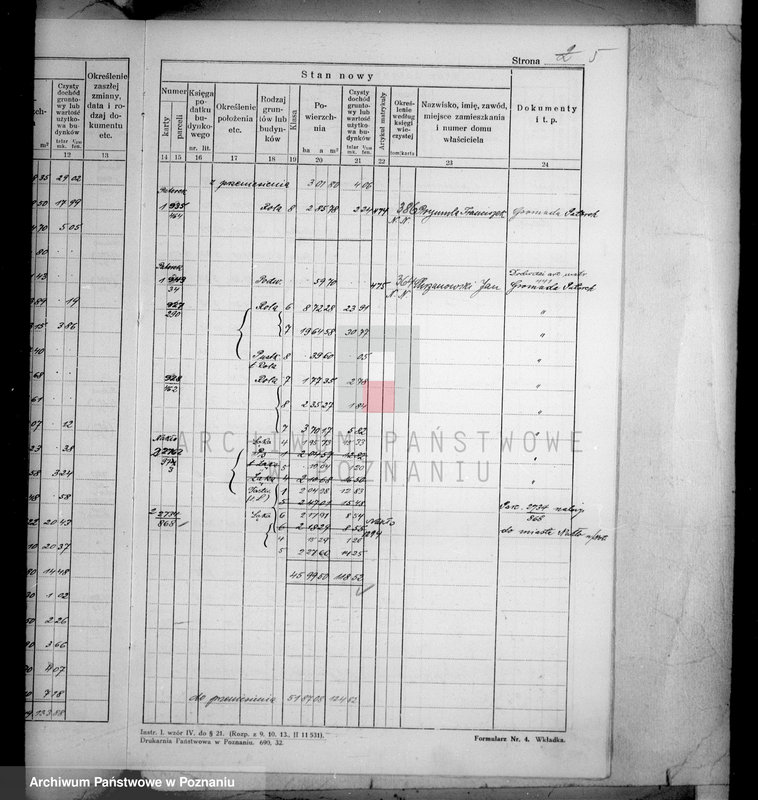 Obraz 9 z jednostki "Dodatek do ostatecznego rejestru pomiarowego obrębu Paterek-Nakło"