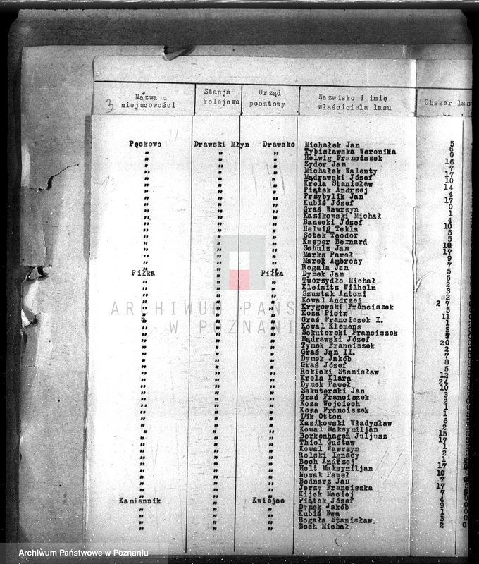 Obraz 17 z jednostki "/Spis właścicieli lasów z terenu powiatu czarnkowskiego"
