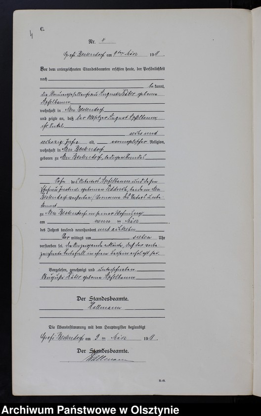 image.from.unit.number "Sterbe-Neben-Register Nr 1 - 25"