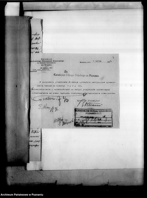 Obraz 7 z jednostki "Państwowe Gimnazjum Klasyczne im. H. Sienkiewicza we Wrześni - sprawy finansowe"