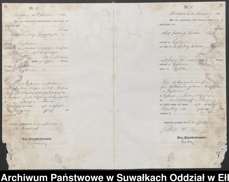 image.from.unit.number "Sterbe-Haupt-Register des Königlichen Preussischen Standes-Amtes Belzonzen Kreis Johannisburg"