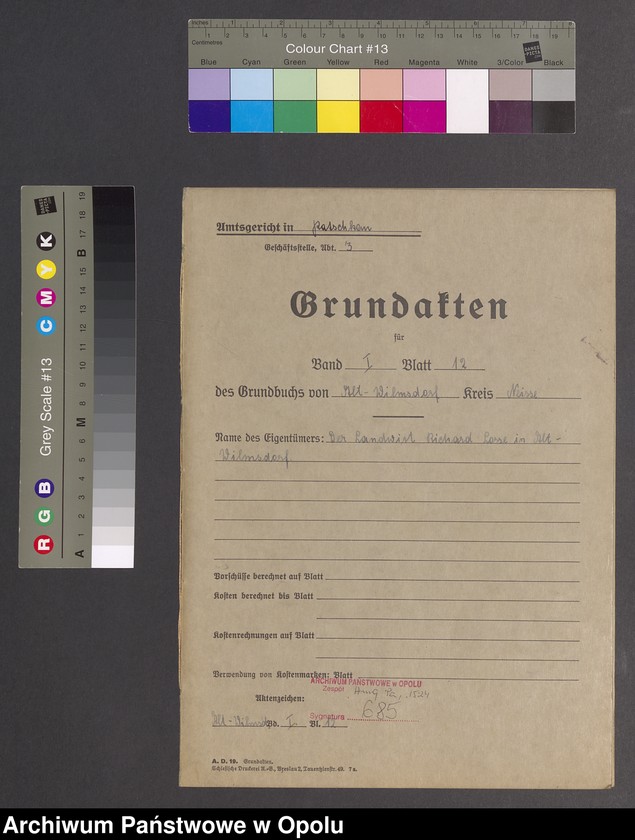 image.from.unit.number "Grundacten für Band I Blatt 12 des Grundbuchs von Alt Wilmsdorf Eigentümer: Richard Losse"