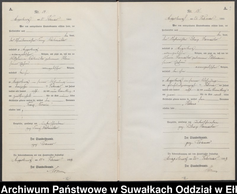 image.from.unit.number "Geburts-Neben-Register des Preussischen Standes-Amtes Angerburg Kreis Angerburg"