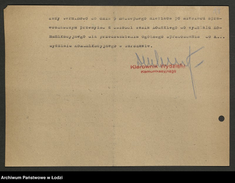 Obraz 19 z jednostki "Korespondencja [z Wydziałem Kolejowym KC]"