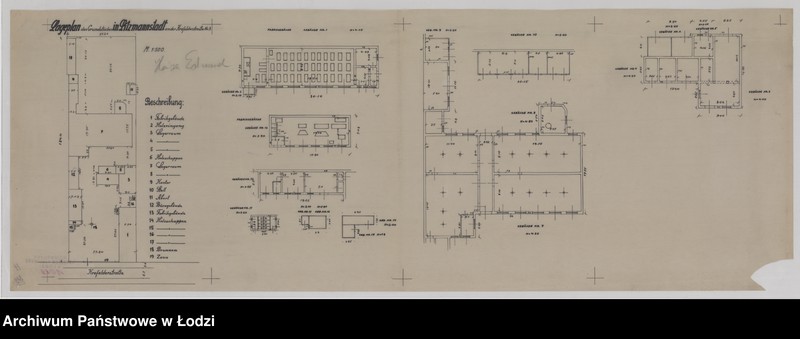 Obraz 1 z jednostki "Lageplan des Grundstückes in Litzmannstadt an der Krefelderstraße Nr 3"