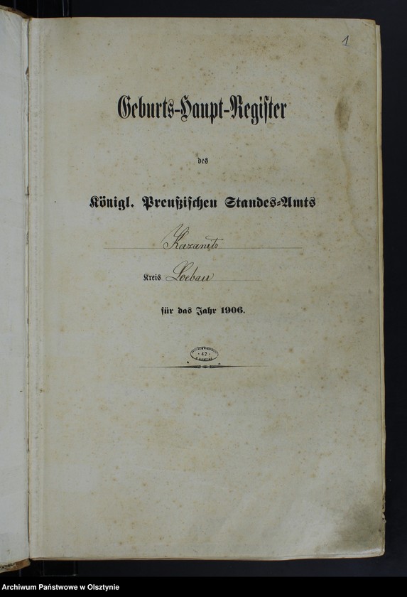 Obraz 3 z jednostki "Geburts-Haupt-Register Nr 1 -85, 1-77, 1-92, 1-76"