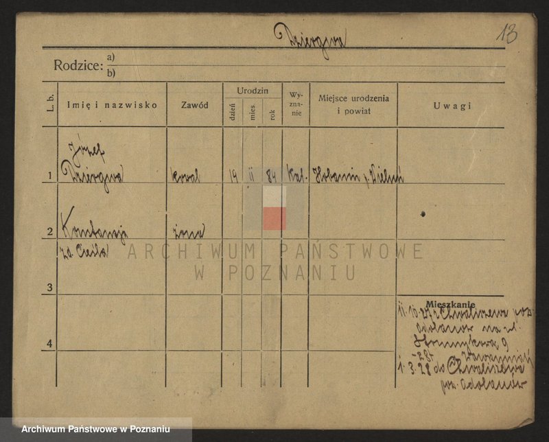 Obraz 15 z jednostki "Dzierbicka - Dzikiewicz"