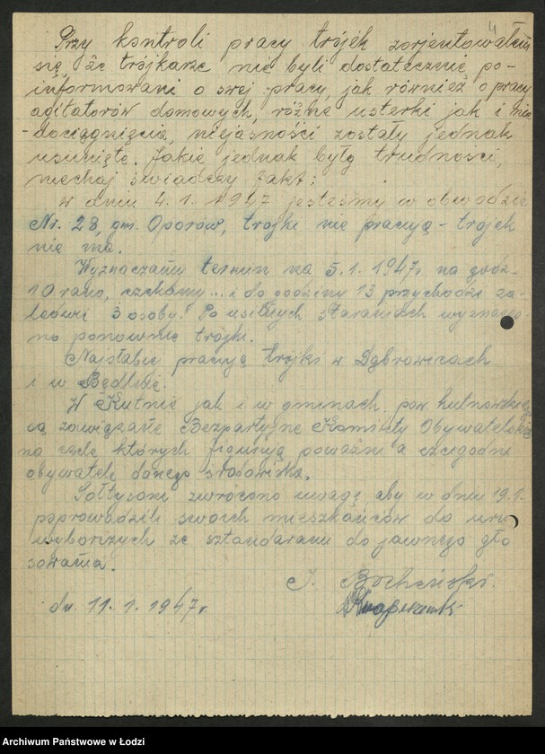 Obraz 5 z jednostki "Wybory do Sejmu okręg VIII Kutno - sprawozdania [z akcji wyborczej, wykazy uprawnionych do głosowania, składy Obwodowych Komisji Wyborczych]"