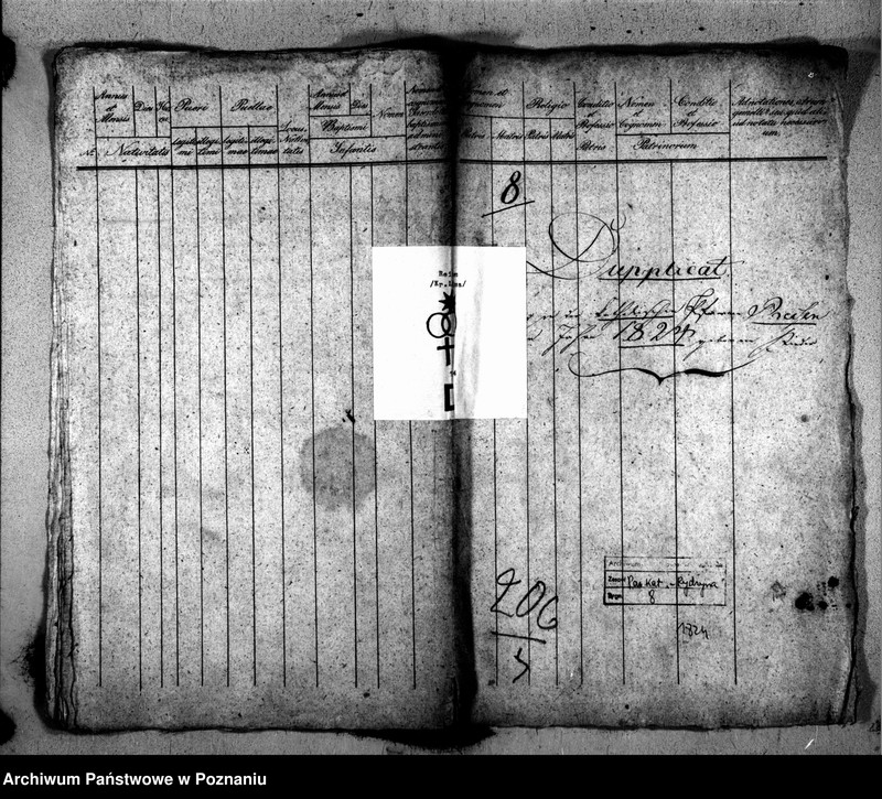 image.from.team "Akta stanu cywilnego Parafii Rzymskokatolickiej Rydzyna (pow. leszczyński)"