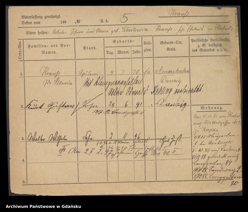 image.from.unit.number "Karty meldunkowe: Krause Ida - Krause Johann"