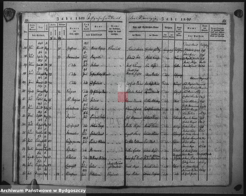 image.from.unit.number "Duplikat der Todtregister der evangelischen Kirche zu Inowrazlaw Jahr 1846"