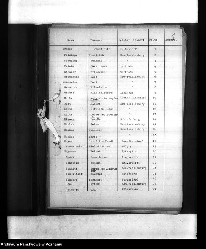 Obraz 5 z jednostki "Wykazy miejscowych Niemców, którzy zginęli w 1939 roku. Kreis Wreschen (Wrzesień)"