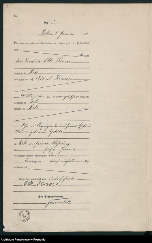 Obraz 5 z jednostki "Sterbe-Haupt-Register"