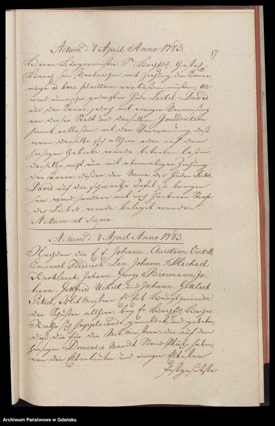 image.from.unit.number "Acta coram Officio […] Joannis Bentzmann Praeconsulis ac Praesidis [22.III.1783-13.III.1784] Joannis Bentzmann nec non Fisci Administratoris [27.III.1783-9.III.1784] /2 indeksy/"