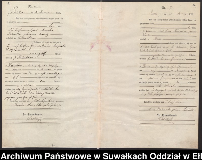 image.from.unit.number "Geburts-Haupt-Register des Königlichen Preussischen Standes-Amtes Bialla Kreis Johannisburg"