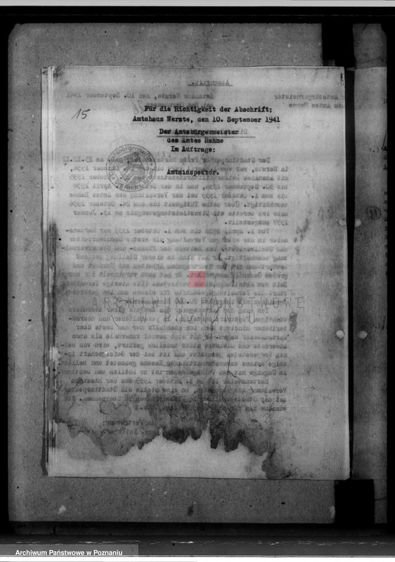 Obraz 19 z jednostki "Bewerbungen um Amtskommissarstellen"