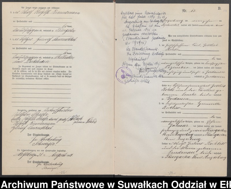 image.from.unit.number "Heiraths-Neben-Register des Preussischen Standes-Amtes Angerburg Kreis Angerburg"