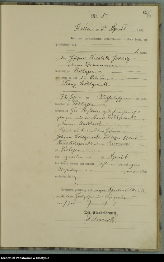 image.from.unit.number "Sterbe-Haupt-Register Nr 1 - 45"