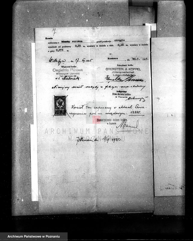 Obraz 11 z jednostki "Cegielnia Parowa w Witaszycach uruchomienie kolejki wąsko-torowej nr woj. kotła 5848"