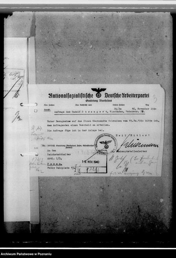 Obraz 7 z jednostki "Strengert, Rudolf und Rodius, Bernhard - Bewerbung als Amtskommissar"