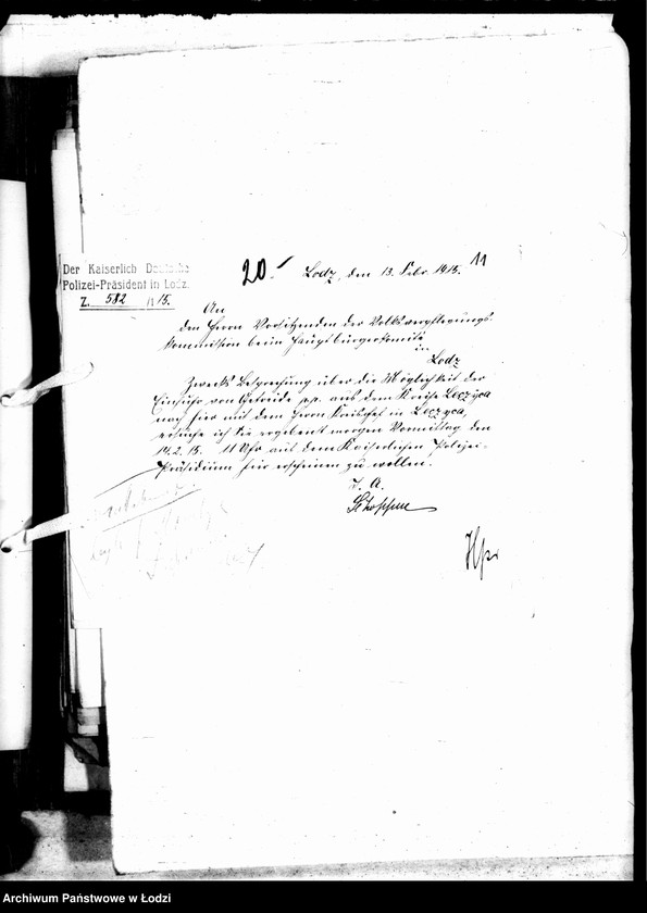 Obraz 14 z jednostki "Listy Guberni i Prezydium Policji do Sekcji Zaprowiantowania Miasta"