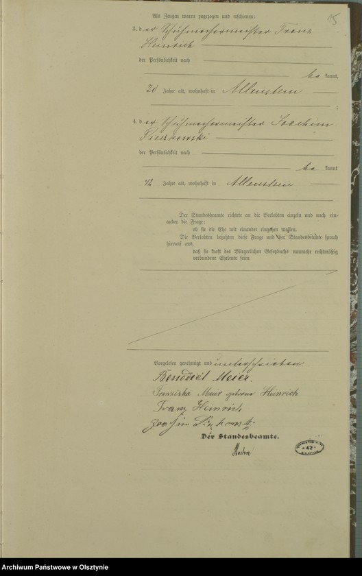 image.from.unit.number "Heiraths-Haupt-Register Nr 1 - 16"