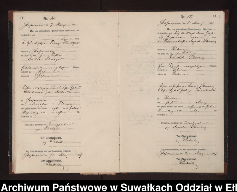 image.from.unit.number "Sterbe-Neben-Register des Preussischen Standes-Amtes Stasswinnen Kreis Loetzen"
