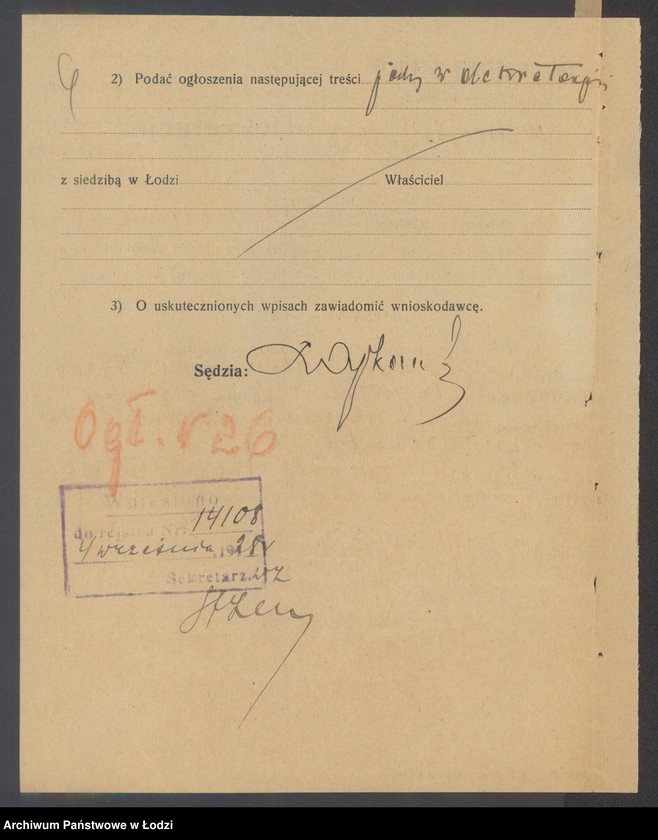 Obraz 8 z jednostki "Mendel Wolf Piotrkowski- wyrób i sprzedaż trykotaży"