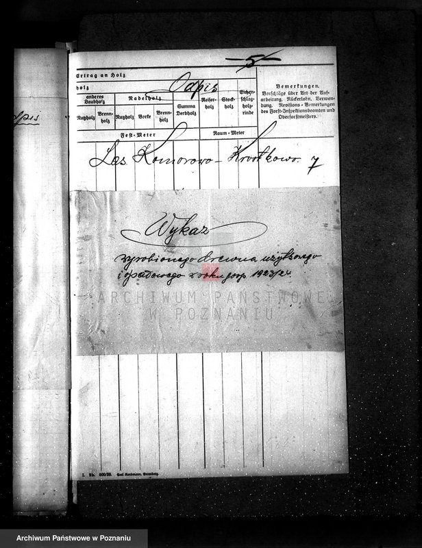 Obraz 11 z jednostki "Majętność leśna Komorowo powiat wyrzyski"