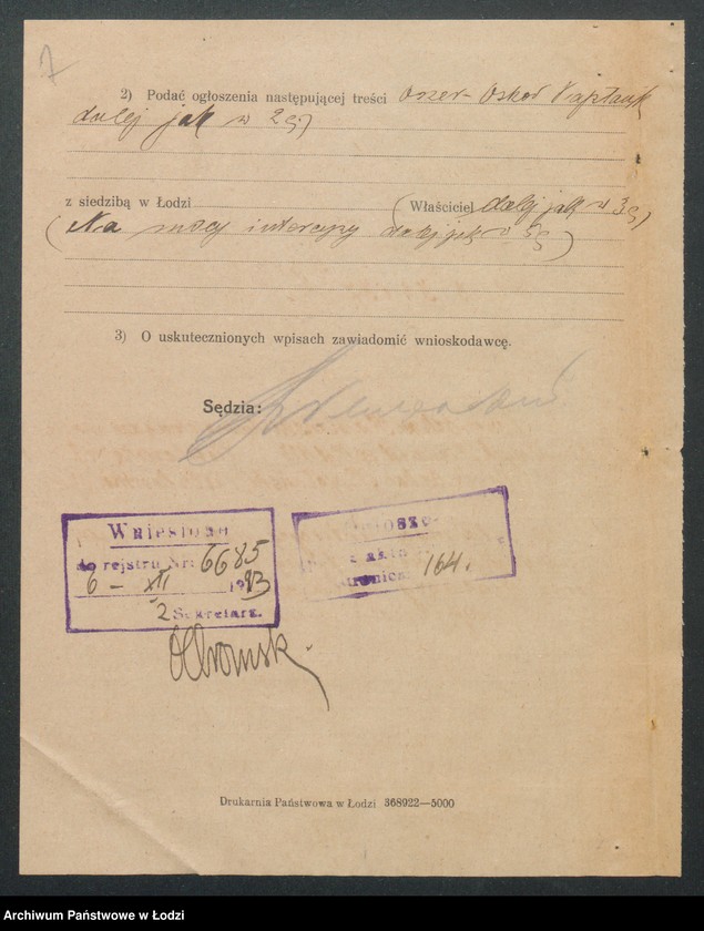 Obraz 9 z jednostki "Oszer-Oskar-Kapłański- kupno i sprzedaż materiałów włókienniczych"