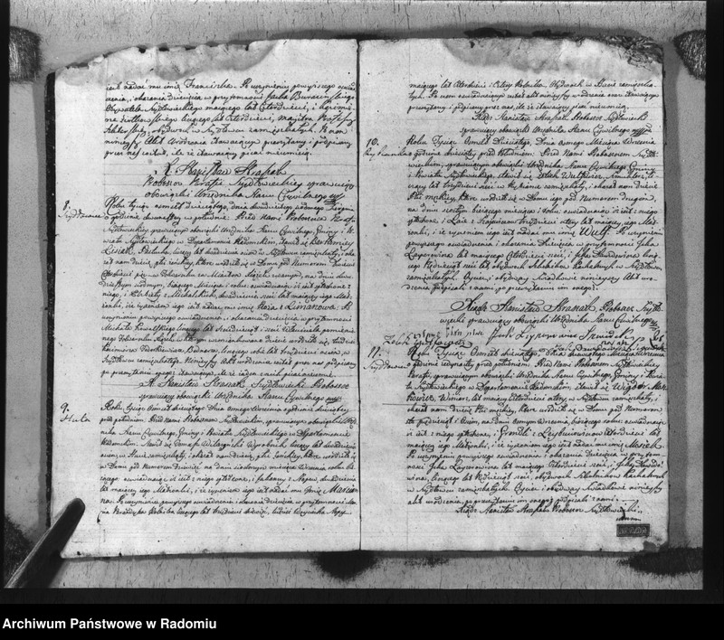 image.from.unit.number "Akta urzędnika stanu cywilnego gminy Szydłowiec z roku 1810"