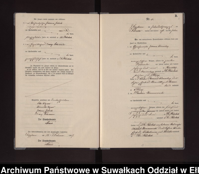 image.from.unit.number "Heiraths-Neben-Register des Preussischen Standes-Amtes Gross Stürlack Kreis Loetzen"