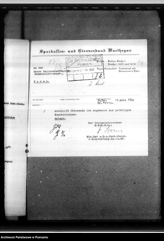 Obraz 18 z jednostki "Kreissparkasse Mogilno, Nieszawa, Szubin, Wongrowitz, Żnin"