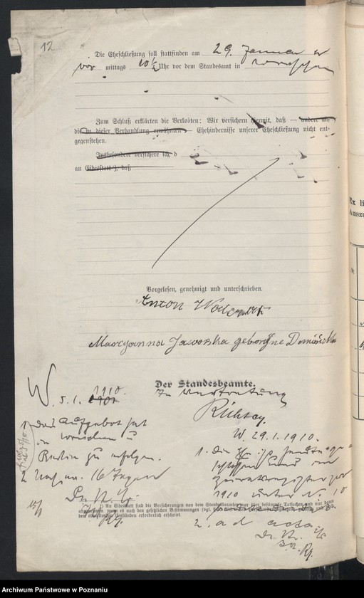 image.from.unit.number "Standesamtes Urkunden betreffends Sammelacten für Heiratssachen"