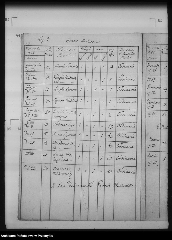 Obraz 14 z jednostki "[Kopie ksiąg metrykalnych parafii Hoczew z filiami Bachlowa, Dziurdziów (dekanat Baligród)]"