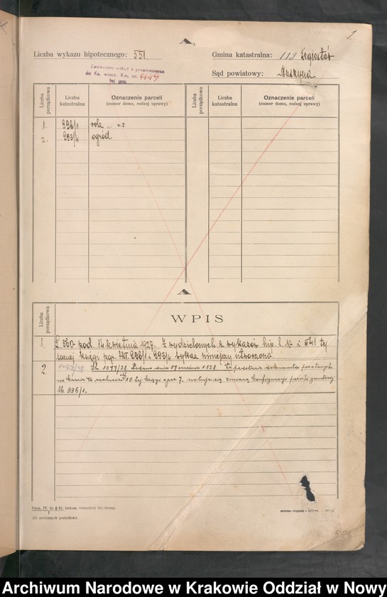 Obraz z jednostki "Gmina katastralna Żegiestów - lwh 551-670"