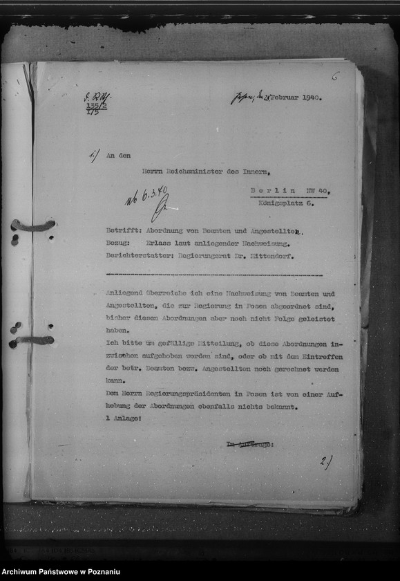 Obraz 10 z jednostki "Besoldung - und Beförderungssachen der Beamten und Angestellten"