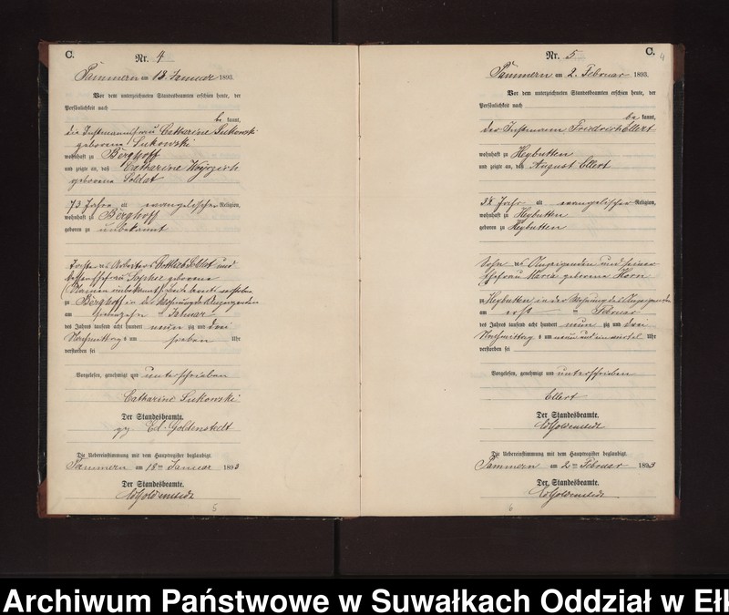 image.from.unit.number "Sterbe-Neben-Register des Preussischen Standes-Amtes Neuhoff Kreis Loetzen"