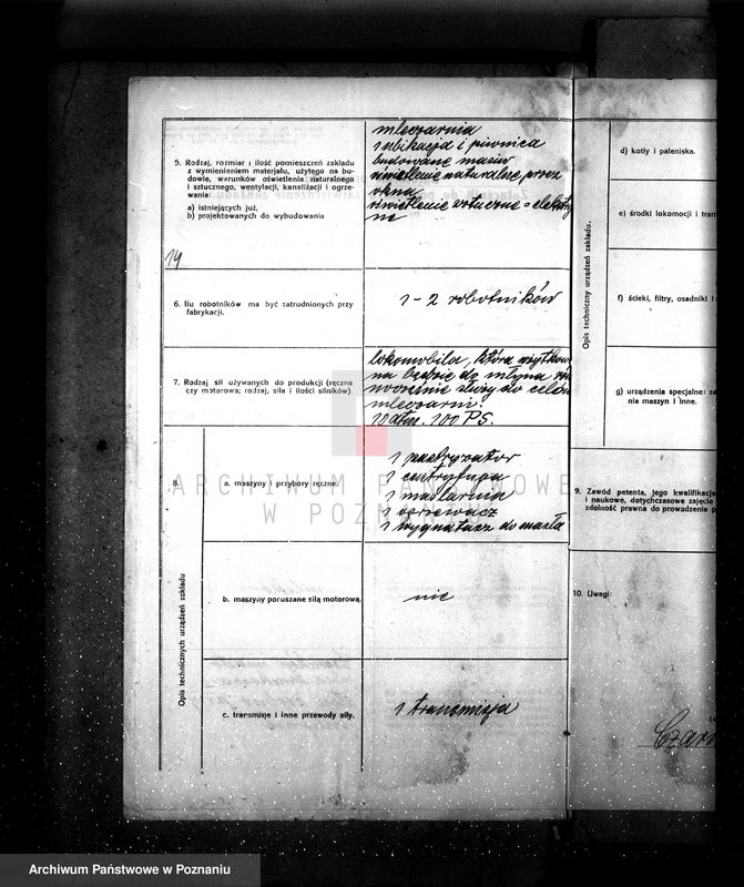 Obraz 18 z jednostki "Zatwierdzenie zakładu przemysłowego, urządzenia mleczarni nr 473 własność Benno Witte - Czarnków"