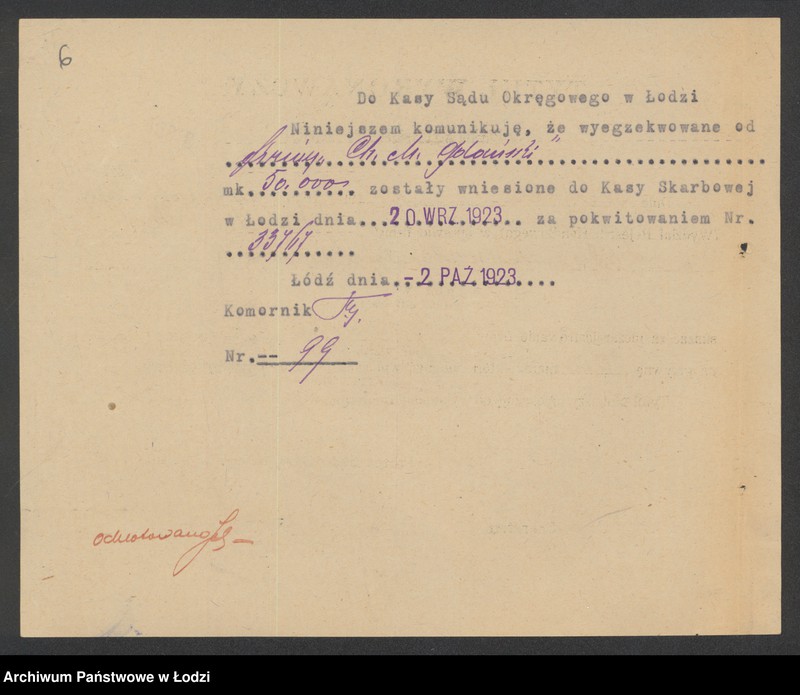 Obraz 8 z jednostki "Chaim Gdański – sprzedaż towarów bawełnianych i dodatków krawieckich"